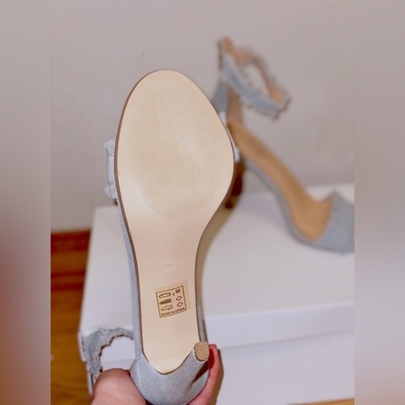 Freya Blue Denim Ankle Strap Heels - Picture 2 of 5